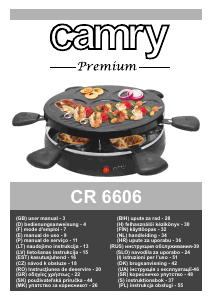 Manuál Camry CR 6606 Raclette gril