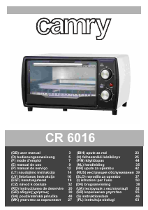 Bruksanvisning Camry CR 6016 Ugn