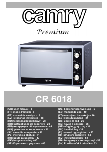 Manual Camry CR 6018 Cuptor