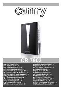 Manual Camry CR 7903 Dezumidificator