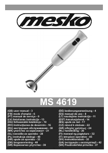 Instrukcja Mesko MS 4619 Blender ręczny
