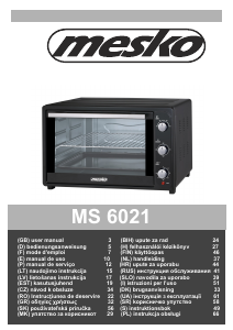 Handleiding Mesko MS 6021 Oven