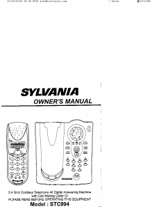 Bruksanvisning Sylvania STC994 Trådlös telefon