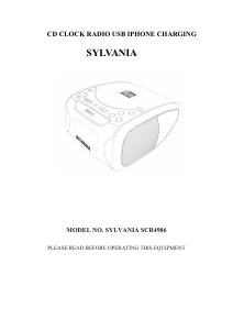 Bruksanvisning Sylvania SCR4986 Stereoanläggning