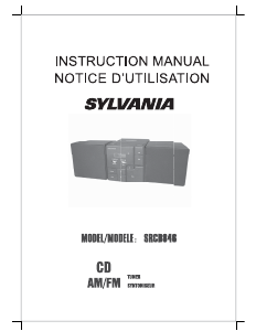 Bruksanvisning Sylvania SRCD846 Stereoanläggning