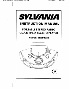 Bruksanvisning Sylvania SRCD4721 Stereoanläggning