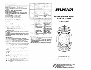 Handleiding Sylvania SRS63 Radio