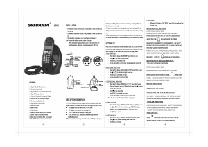 Bruksanvisning Sylvania ST901 Telefon