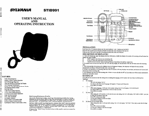 Bruksanvisning Sylvania STID991 Telefon