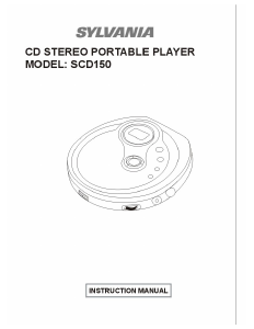 Bruksanvisning Sylvania SCD150 Discman