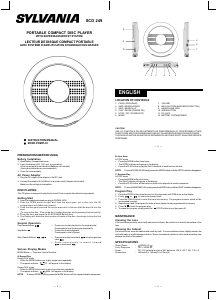 Bruksanvisning Sylvania SCD249 Discman