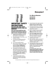 Mode d’emploi Honeywell HCM-315T Humidificateur