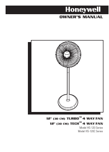 Manual de uso Honeywell HS-122 Ventilador