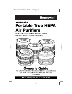 Mode d’emploi Honeywell 50250-S Purificateur d'air