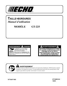 Mode d’emploi Echo GT-225 Coupe-herbe