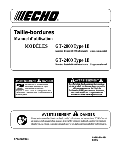Mode d’emploi Echo GT-2400 Coupe-herbe
