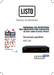 Mode d’emploi Listo SAT-152 Récepteur numérique