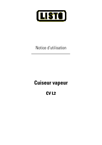 Mode d’emploi Listo CR L2 Cuiseur vapeur