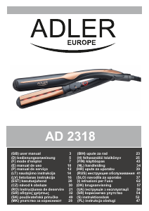 Посібник Adler AD 2318 Випрямляч для волосся