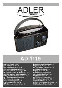 Bruksanvisning Adler AD 1119 Radio