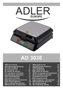 Manual Adler AD 3036 Grătar electric