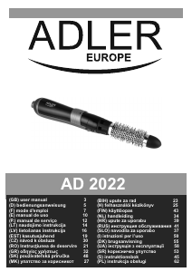 Rokasgrāmata Adler AD 2022 Matu veidotājs