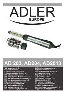 Руководство Adler AD 2013 Стайлер для волос