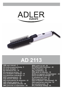 Manuale Adler AD 2113 Modellatore per capelli
