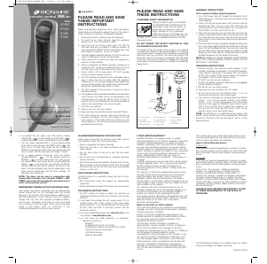 Handleiding Bionaire BT49R Ventilator