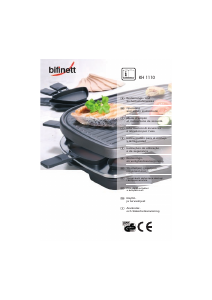 Käyttöohje Bifinett KH 1110 Raclette-grilli