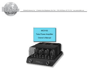 Handleiding McIntosh MC-2152 Versterker