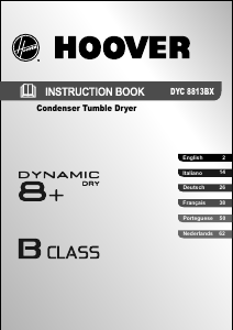 Manual Hoover DYC 8813 BX-S Máquina de secar roupa