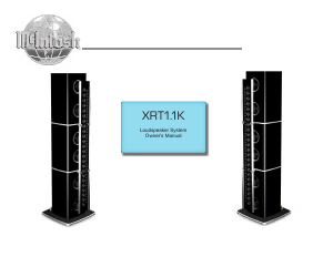 Bruksanvisning McIntosh XRT1.1K Högtalare