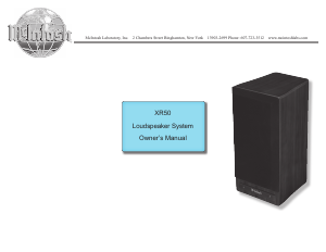 Handleiding McIntosh XR50 Luidspreker