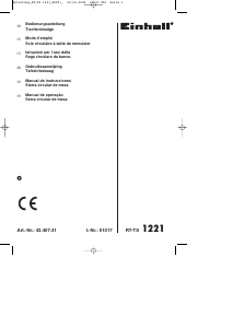 Bedienungsanleitung Einhell RT-TS 1221 Tischsäge