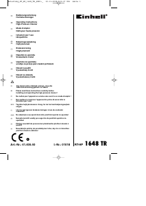 Manuale Einhell RT-HP 1648 TR Idropulitrice