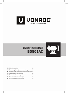 Manual Vonroc BG501AC Bench Grinder