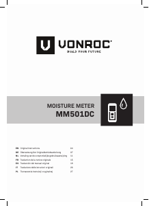 Manuale Vonroc MM501DC Misuratore di umidità