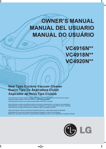 Manual LG VC4920NRTQ Vacuum Cleaner