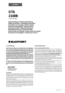 Mode d’emploi Blaupunkt GTA 2100B Amplificateur de voiture