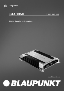 Mode d’emploi Blaupunkt GTA 1350 Amplificateur de voiture