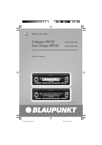 Mode d’emploi Blaupunkt Calgary MP35 Autoradio