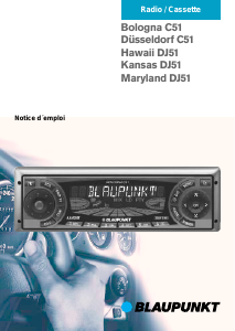 Mode d’emploi Blaupunkt Kansas DJ51 Autoradio