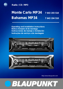 Manual Blaupunkt Bahamas MP34 Auto-rádio