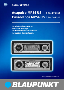 Mode d’emploi Blaupunkt Casablanca MP54 US Autoradio