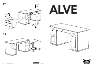 Vadovas IKEA ALVE Rašomasis stalas