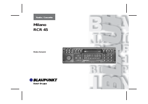 Mode d’emploi Blaupunkt Milano RCR 45 Autoradio