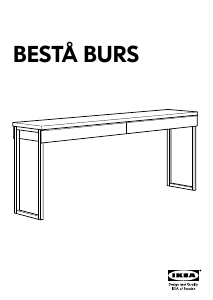 Bruksanvisning IKEA BESTA BUR Skrivbord