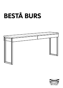 Прирачник IKEA BESTA BUR Работна маса