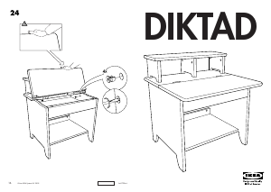 Manual IKEA DIKTAD Desk